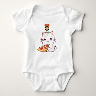 Kawaii Pizza Cat & Little Pizza Buddy Grappige Gra Romper