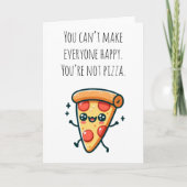 Kawaii Pizza Slice drôle Carte de voeux (Devant)
