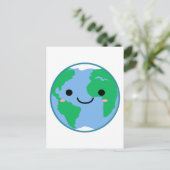 Kawaii Planet Earth Briefkaart (Staand voorkant)