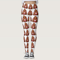kawaii poep emojis leggings