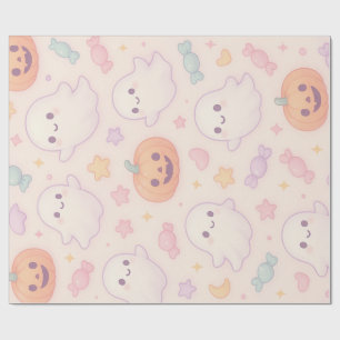 Kawaii Pompoen Halloween Ontwerp Cadeaupapier