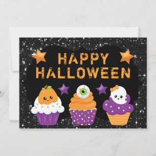 Kawaii Pompoen Oogbal Geest Cupcakes Halloween