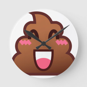 kawaii poop emojis ronde klok