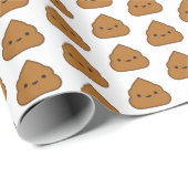 Kawaii Poop Pattern Cadeaupapier (Rol Hoek)