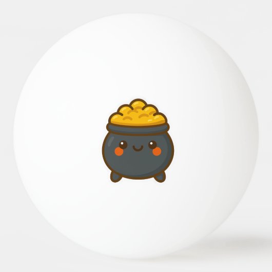 Kawaii Pot of Gold Pingpongballen (Voorkant)