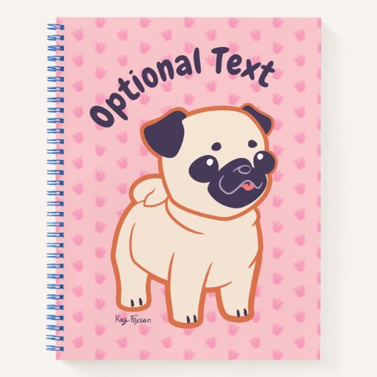 Kawaii Pug Notitieboek (Voorkant)