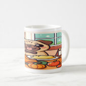 Kawaii Pugsgiving Mug – Feast Mode Activated! (Devant droit)