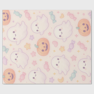 Kawaii Pumpkin Halloween Design  Cadeaupapier