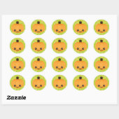 Kawaii Pumpkin Ronde Sticker (Vel)