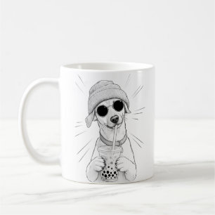Kawaii Puppies Boba Thee Illustratie Koffiemok
