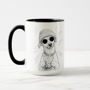 Kawaii Puppies Boba Thee Illustratie Mok