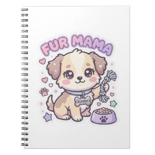Kawaii Puppyposter voor Moeder met Zachte Hondenst Notitieboek