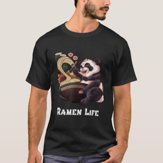 Kawaii Ra Japanese Asian Noodles Panda T-shirt