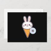 Kawaii Rabbit Briefkaart (Voorkant / Achterkant)