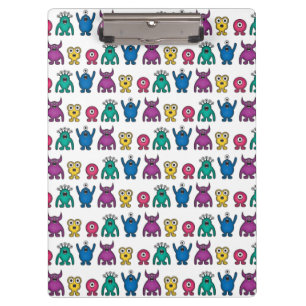 Kawaii Rainbow Alien Monsters Pattern Klembord
