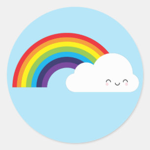 Kawaii Rainbow Ronde Sticker