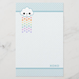 Kawaii Rainbow Snow Briefpapier