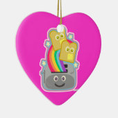 Kawaii Rainbow Toast Keramisch Ornament (Rechts)