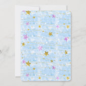 Kawaii Rainbow Unicorn verjaardagsfeestje uitnodig Kaart (Achterkant)