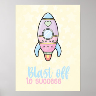 Kawaii-raket blaast weg naar een succesvolle motiv poster