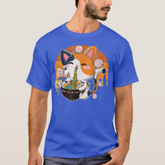 Kawaii Ramen Cat Anime Japan Neko Noodle Funny T-shirt
