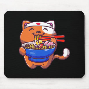 Kawaii Ramen Cat Anime Japanse Food Girls Teenage Muismat