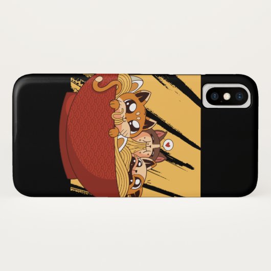 Kawaii Ramen Cats Case-Mate iPhone Case (Achterkant (horizontaal))