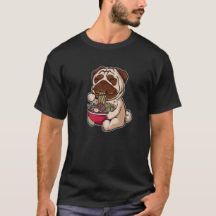 Kawaii Ramen Cute Anime Dog Pub Japanse noedels C T-shirt