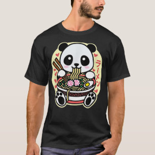 Kawaii Ramen Cute Anime Panda Japanese Asian Noodl T-shirt