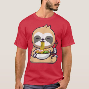 Kawaii Ramen Cute Anime Sloths Otaku Japans Nood T-shirt