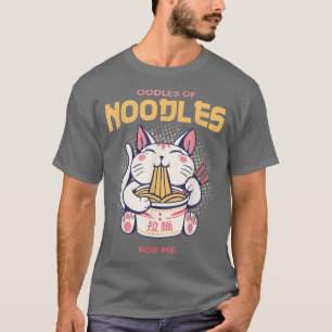 Kawaii Ramen Japanese Anime Noodles Cute Cat Noodl T-shirt