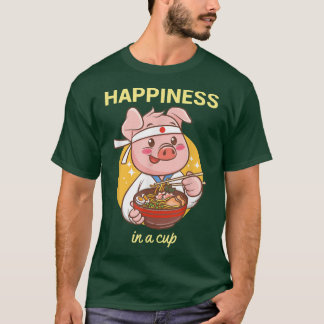 Kawaii Ramen Japanese Anime Noodles Cute Piglet No T-shirt