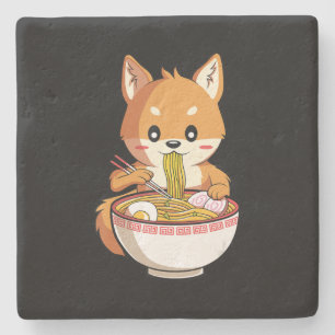 Kawaii ramen shiba inu cadeau voor noedels stenen onderzetter