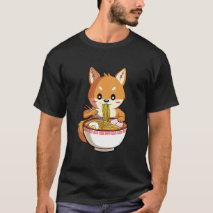 Kawaii ramen shiba inu cadeau voor noedels t-shirt