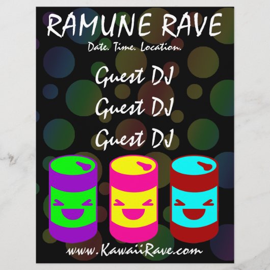 Kawaii Ramune Rave Aangepaste Flyer (Voorkant)