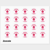 Kawaii Raspberry Jam Ronde Sticker (Vel)