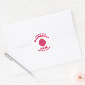 Kawaii Raspberry Jam Ronde Sticker (Envelop)