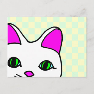 Kawaii Rave Gelukskat Maneki Neko Briefkaart