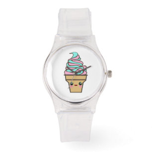 Kawaii Rave Ice Cream Cartoon Horloge