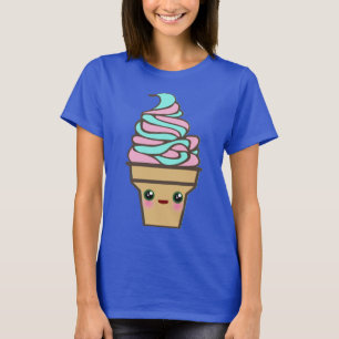 Kawaii Rave Ice Cream Cone Rainbow Tie Dye T-shirt