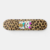 Kawaii Rave Lucky Cat Maneki Neko Skateboard (Horizontaal)