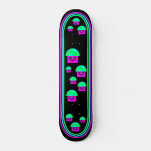 Kawaii Rave Neon paddenstoelen Skateboard
