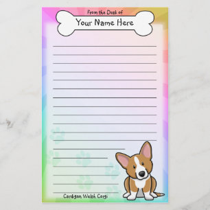 Kawaii Red Cardigan Welsh Corgi Stationery Briefpapier