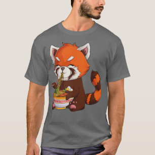 kawaii red panda eet ramen Japans Anime Noodles T-shirt