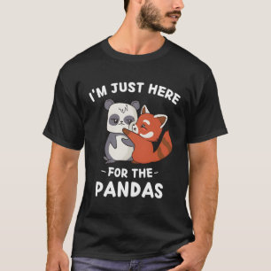 Kawaii Red Panda Ik ben hier alleen voor de panda' T-shirt