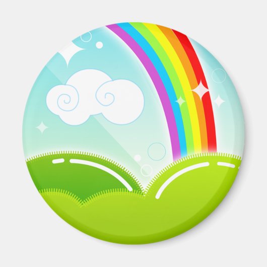 Kawaii Regenboog en Cloud Leuke Magneet (Voorkant)