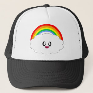 KAWAII REGENBOOG WOLK SCHATTIG OVERBELASTING TRUCKER PET