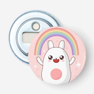 Kawaii regenboogklier button flesopener