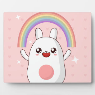 Kawaii regenboogklier fotoplaat