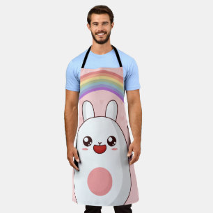 Kawaii regenboogklier schort